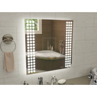 Квадратное зеркало с подсветкой для ванной Терамо 40х40 см