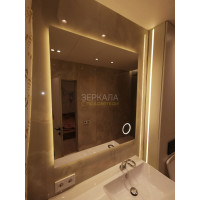 Зеркало с внутренней парящей подсветкой для ванной комнаты Прайм